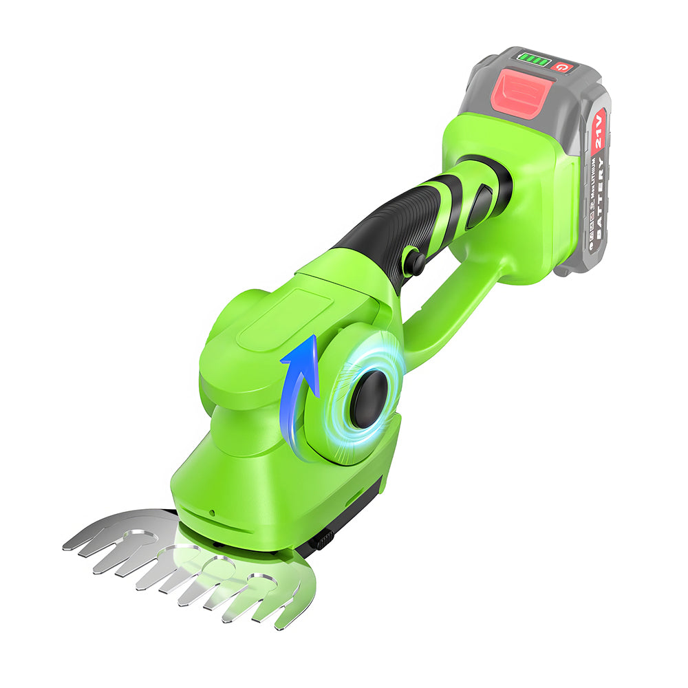 2-in-1 Cordless Hedge Trimmer w/ 2 Batteries & Charger | 8.66" Blade