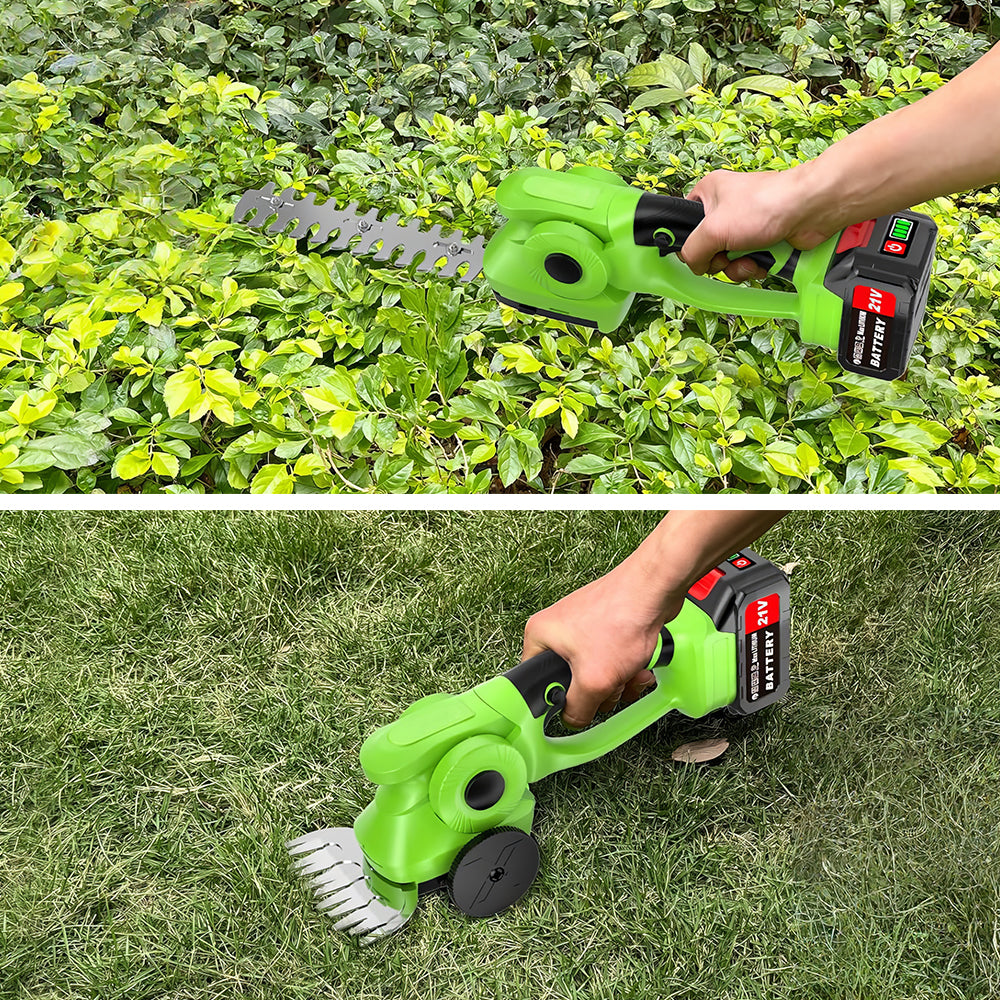 2-in-1 Cordless Hedge Trimmer w/ 2 Batteries & Charger | 8.66" Blade