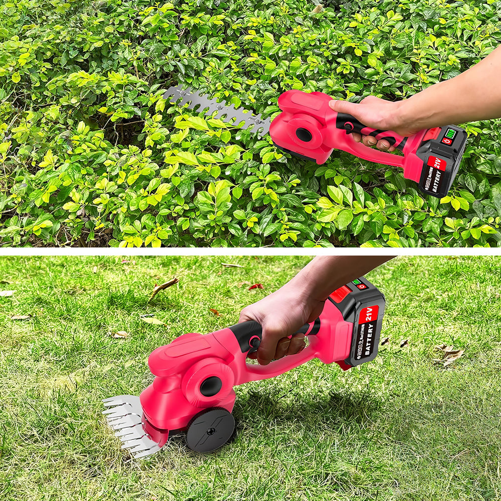 2-in-1 Cordless Hedge Trimmer w/ 2 Batteries & Charger | 8.66" Blade