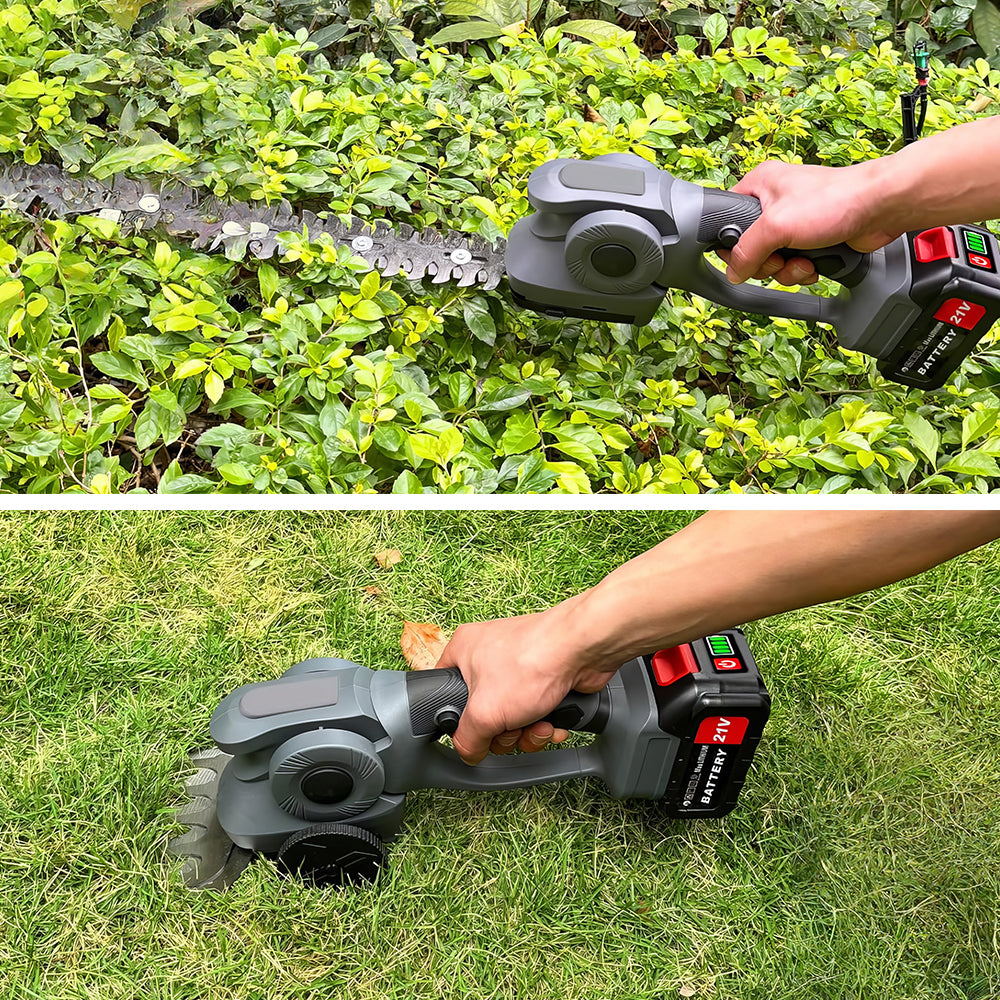 2-in-1 Cordless Hedge Trimmer w/ 2 Batteries & Charger | 8.66" Blade