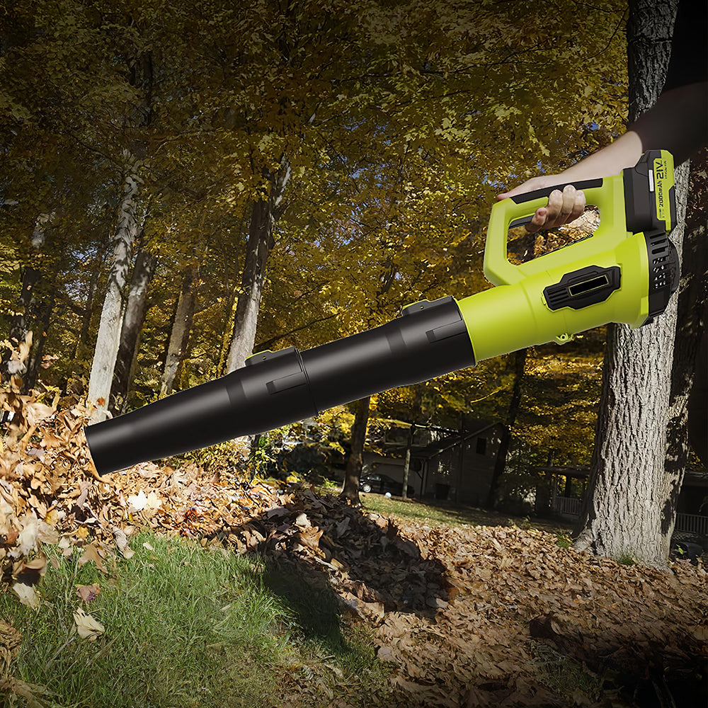 21V Cordless Leaf Blower with 2 Batteries & Fast Charger, 150MPH