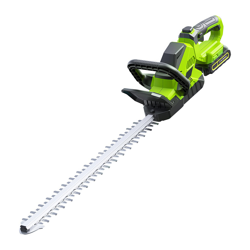 20" Cordless Hedge Trimmer w/ 2 Batteries & 180° Rotatable Head