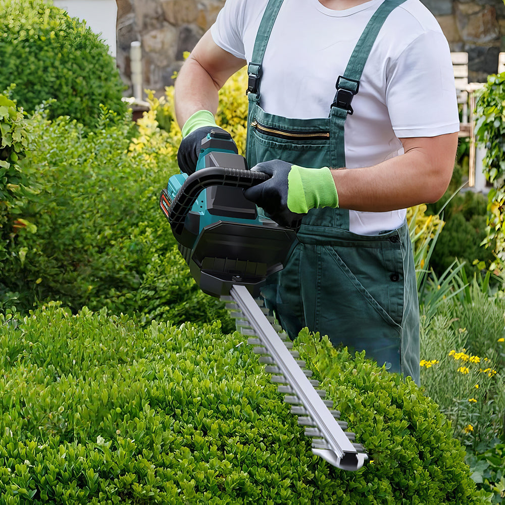 20" Cordless Hedge Trimmer w/ 2 Batteries & 180° Rotatable Head