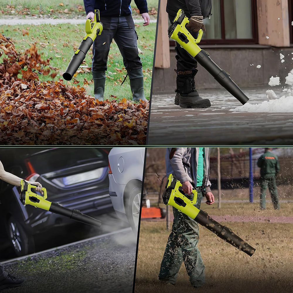 21V Cordless Leaf Blower with 2 Batteries & Fast Charger, 150MPH