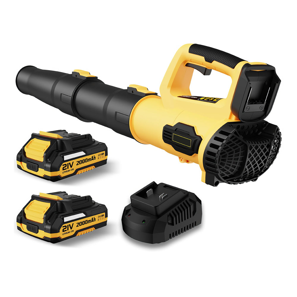 21V Cordless Leaf Blower with 2 Batteries & Fast Charger, 150MPH