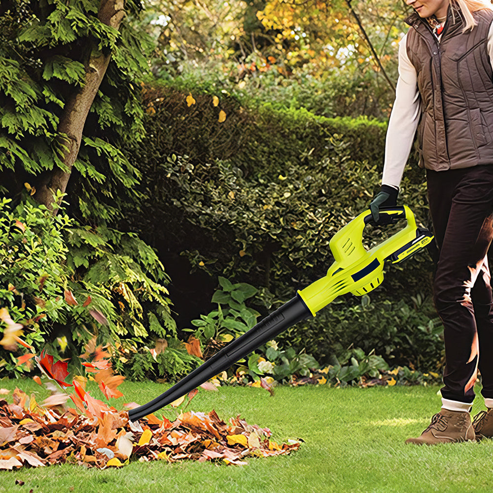 21V Cordless Leaf Blower with 2 Batteries & Charger, 2-Speed Modes